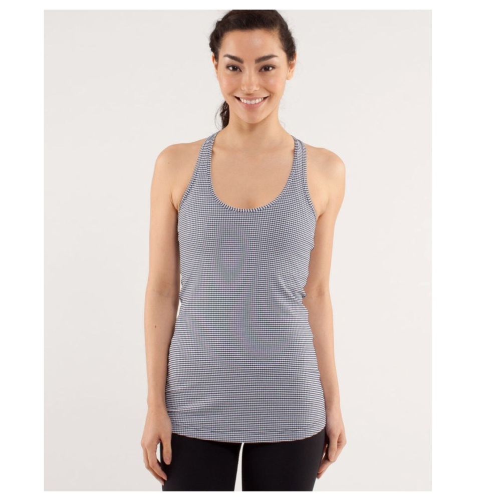 🍋 lululemon gingham cool razorback tank top - Picture 2 of 6